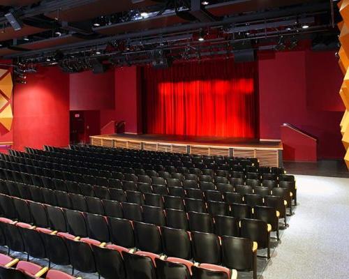 Interior photo of the Swisher Theatre